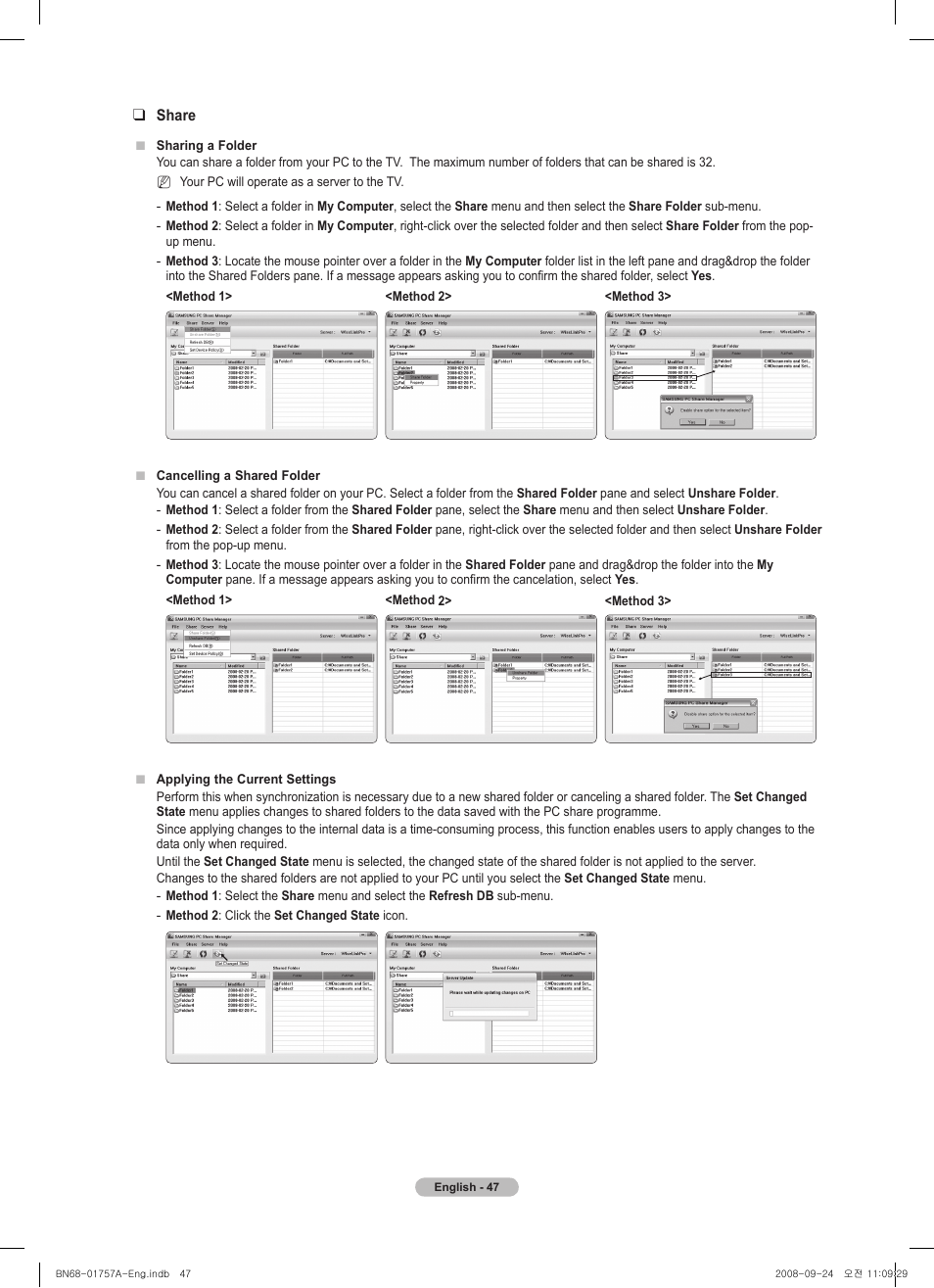 Samsung PS63A756T1MXXC User Manual | Page 47 / 337