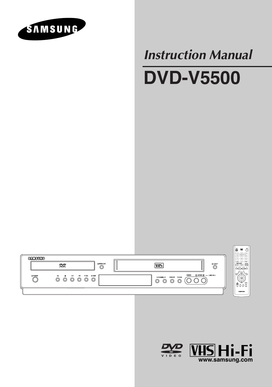 Samsung DVD-V5500-AFS User Manual | 85 pages