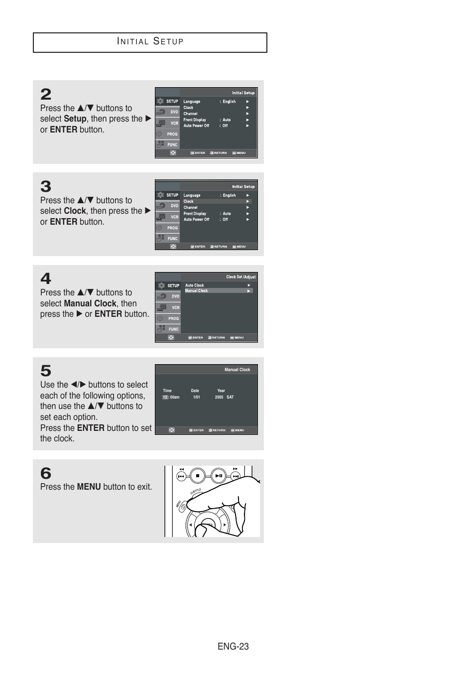 Samsung DVD-V5500-AFS User Manual | Page 23 / 85