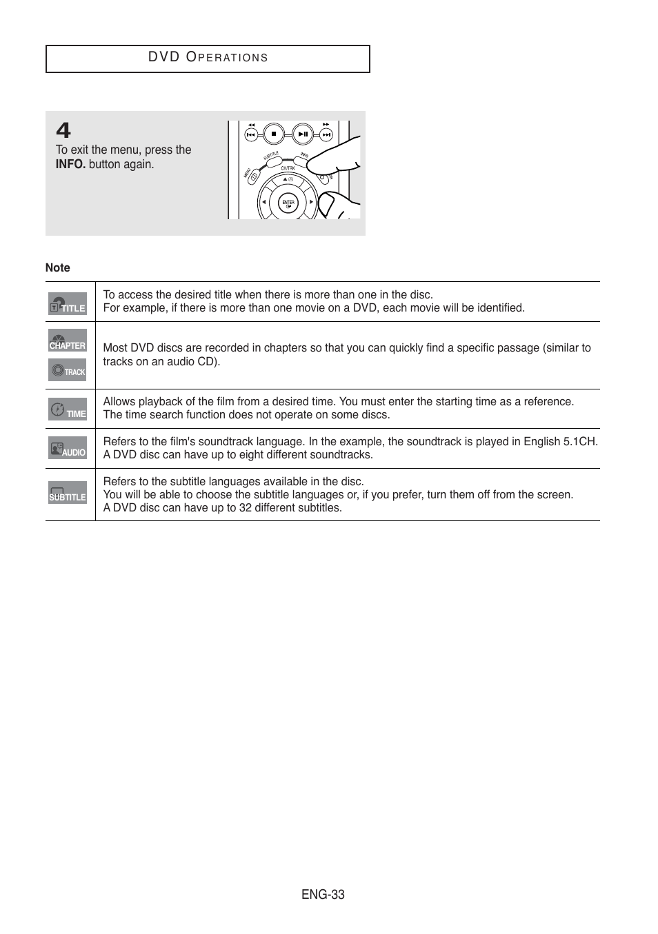 D v d o | Samsung DVD-V5500-AFS User Manual | Page 33 / 85