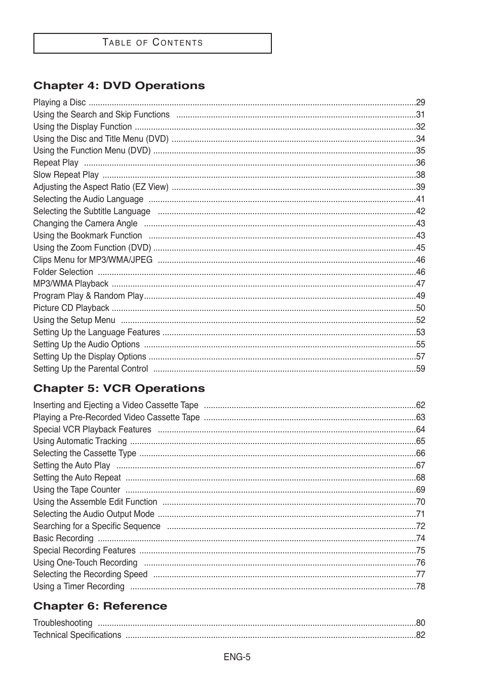 Samsung DVD-V5500-AFS User Manual | Page 5 / 85