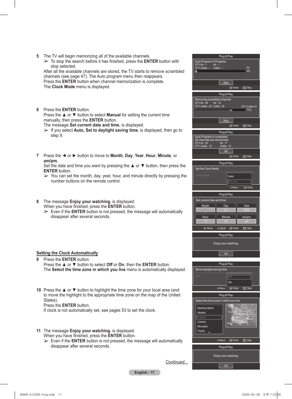 Samsung PN50A530S2FXZA User Manual | Page 17 / 168