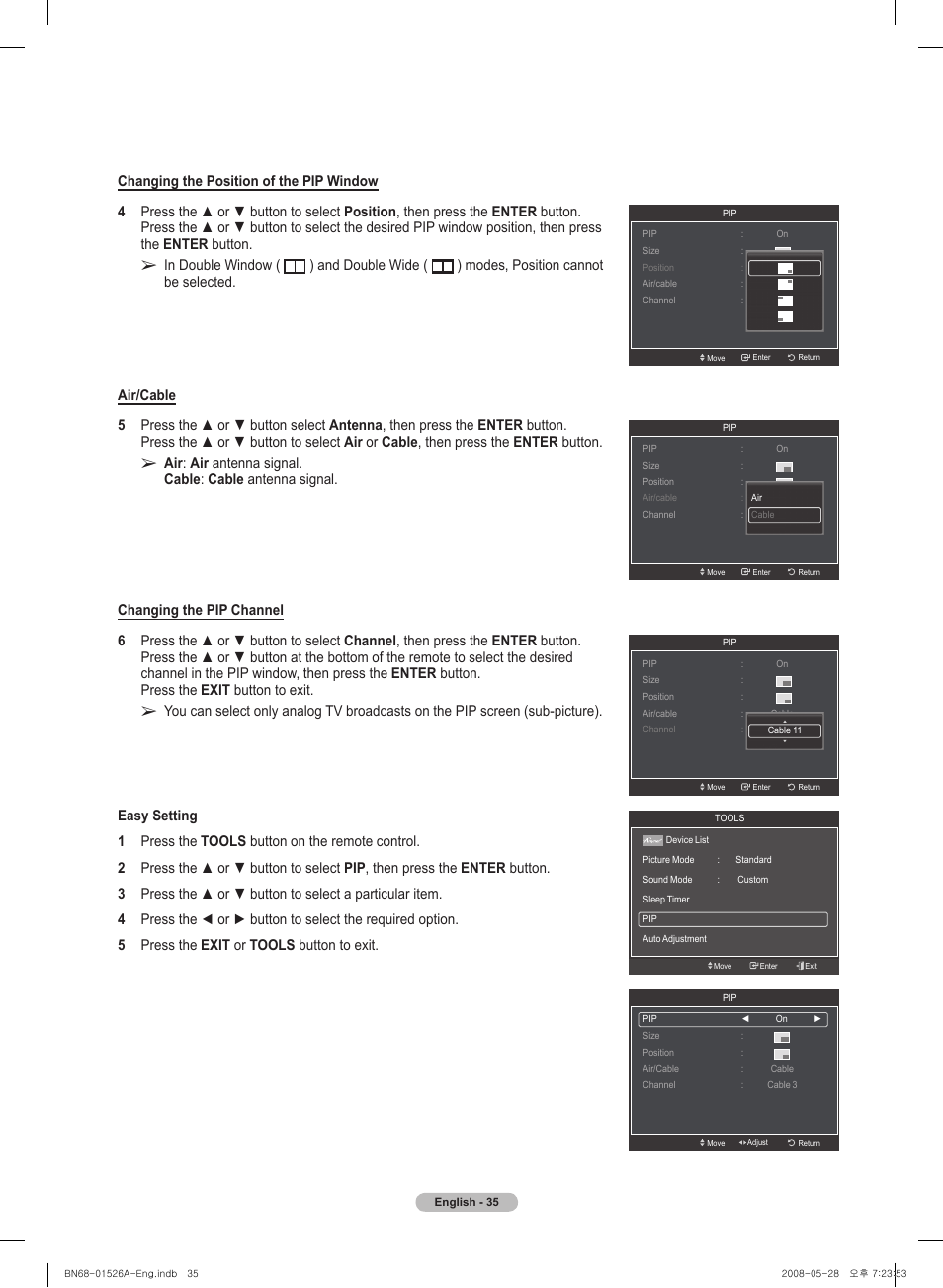 Samsung PN50A530S2FXZA User Manual | Page 35 / 168
