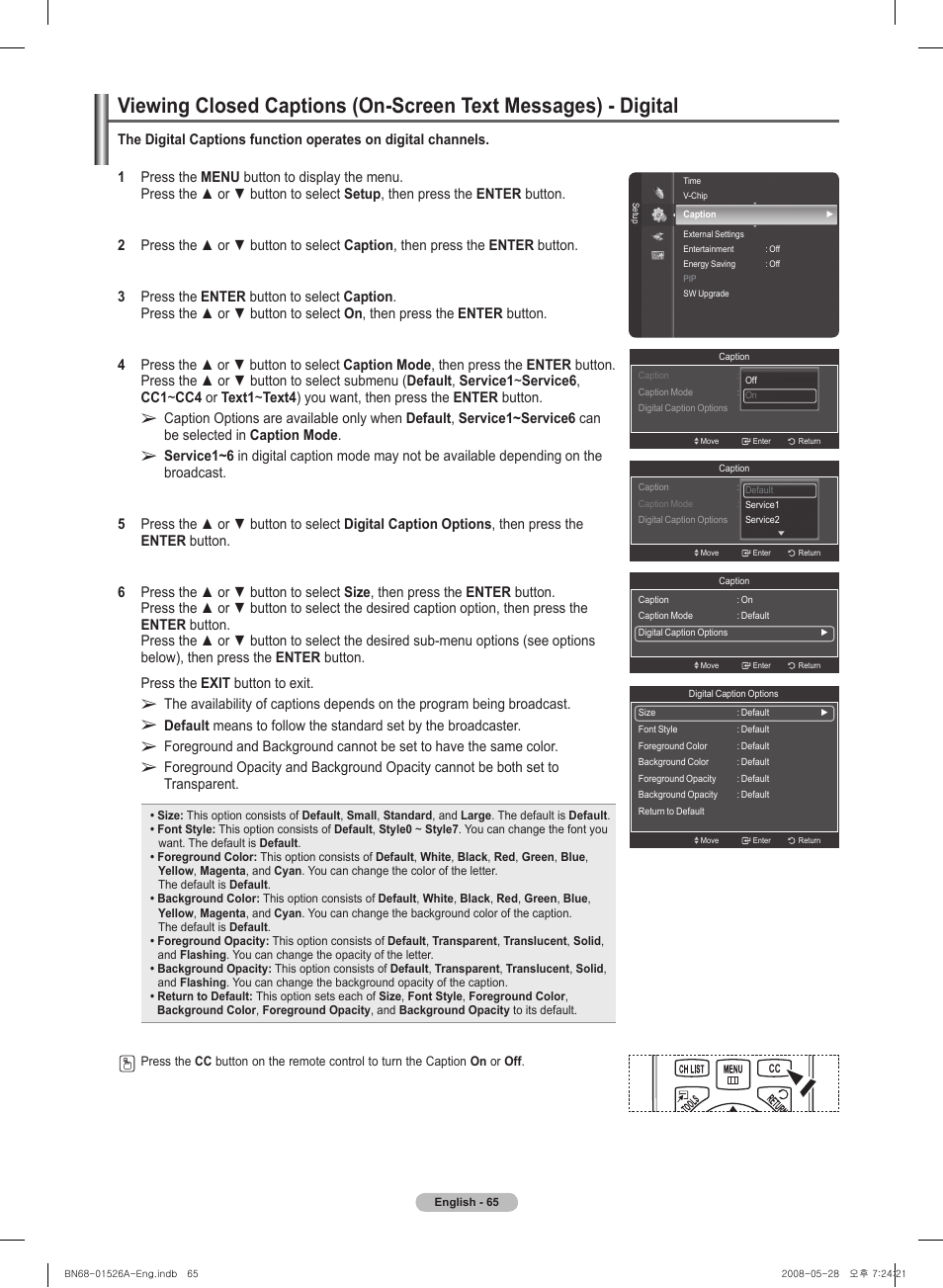 Samsung PN50A530S2FXZA User Manual | Page 65 / 168