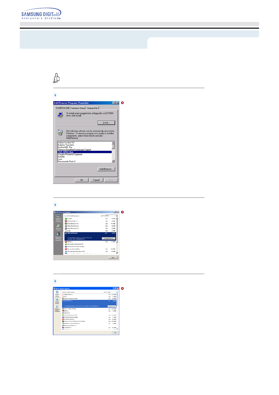Deleting utilities | Samsung TS-H542A-WRCH User Manual | Page 18 / 24