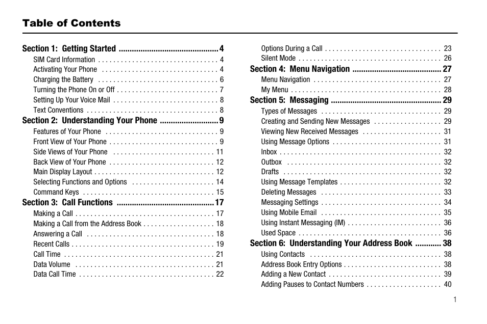 Samsung SGH-A257URAATT User Manual | Page 5 / 121