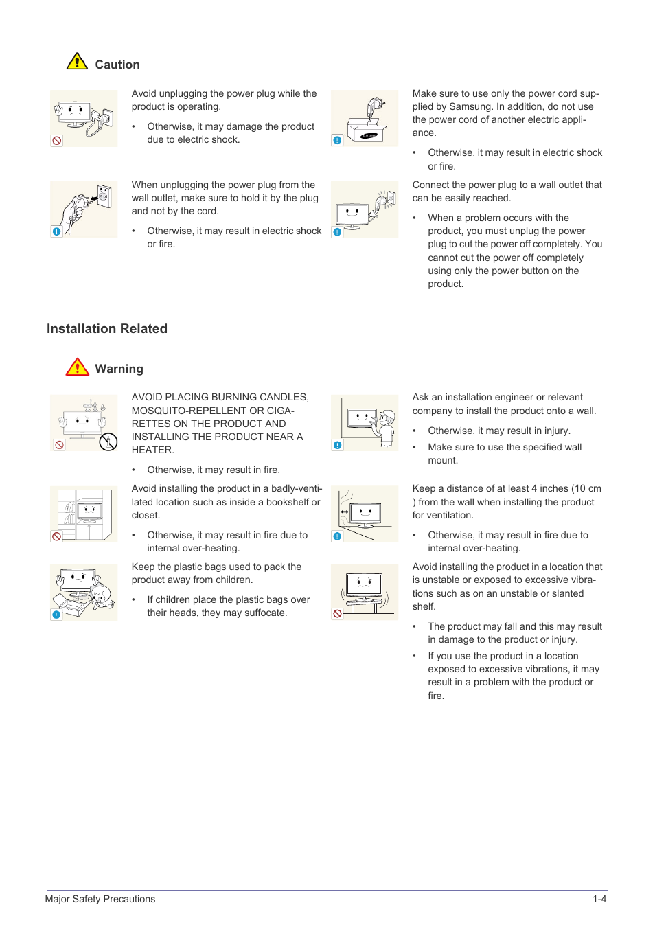 Installation related | Samsung LS22B350HS-ZA User Manual | Page 8 / 89