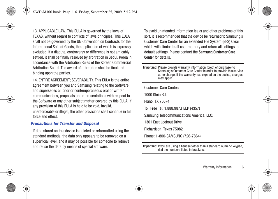 Samsung SWD-M100ZKECLW User Manual | Page 121 / 128