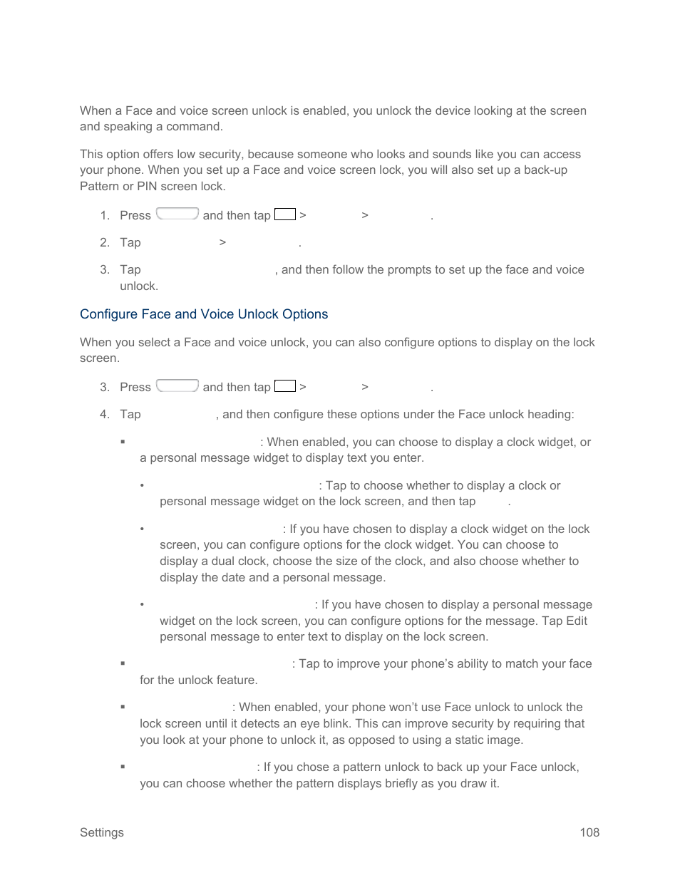 Set a face and voice screen lock | Samsung SPH-L710RWPSPR User Manual | Page 119 / 157