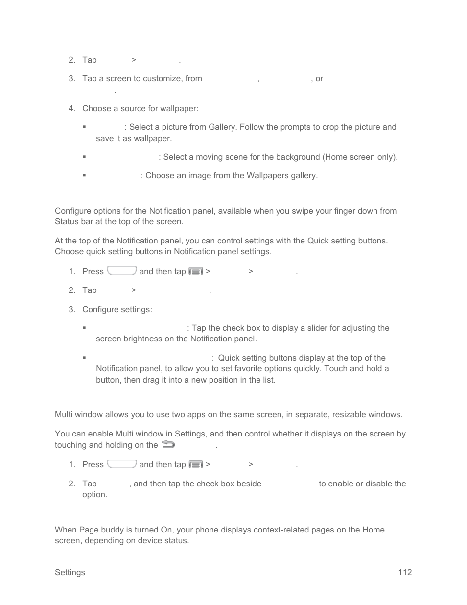 Notification panel, Multi window, Page buddy | Samsung SPH-L710RWPSPR User Manual | Page 123 / 157