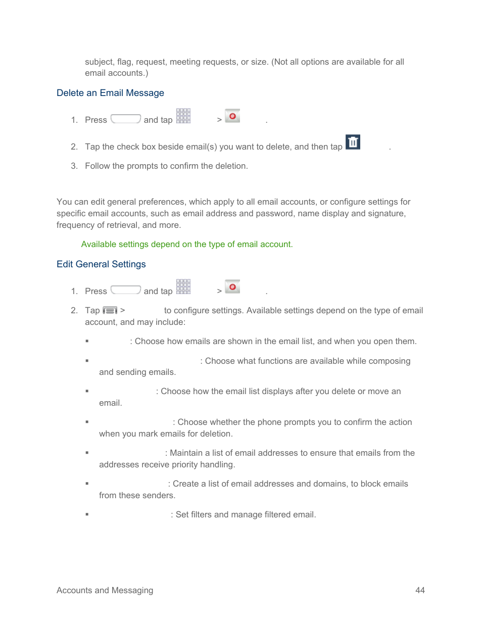 Edit email settings | Samsung SPH-L710RWPSPR User Manual | Page 55 / 157