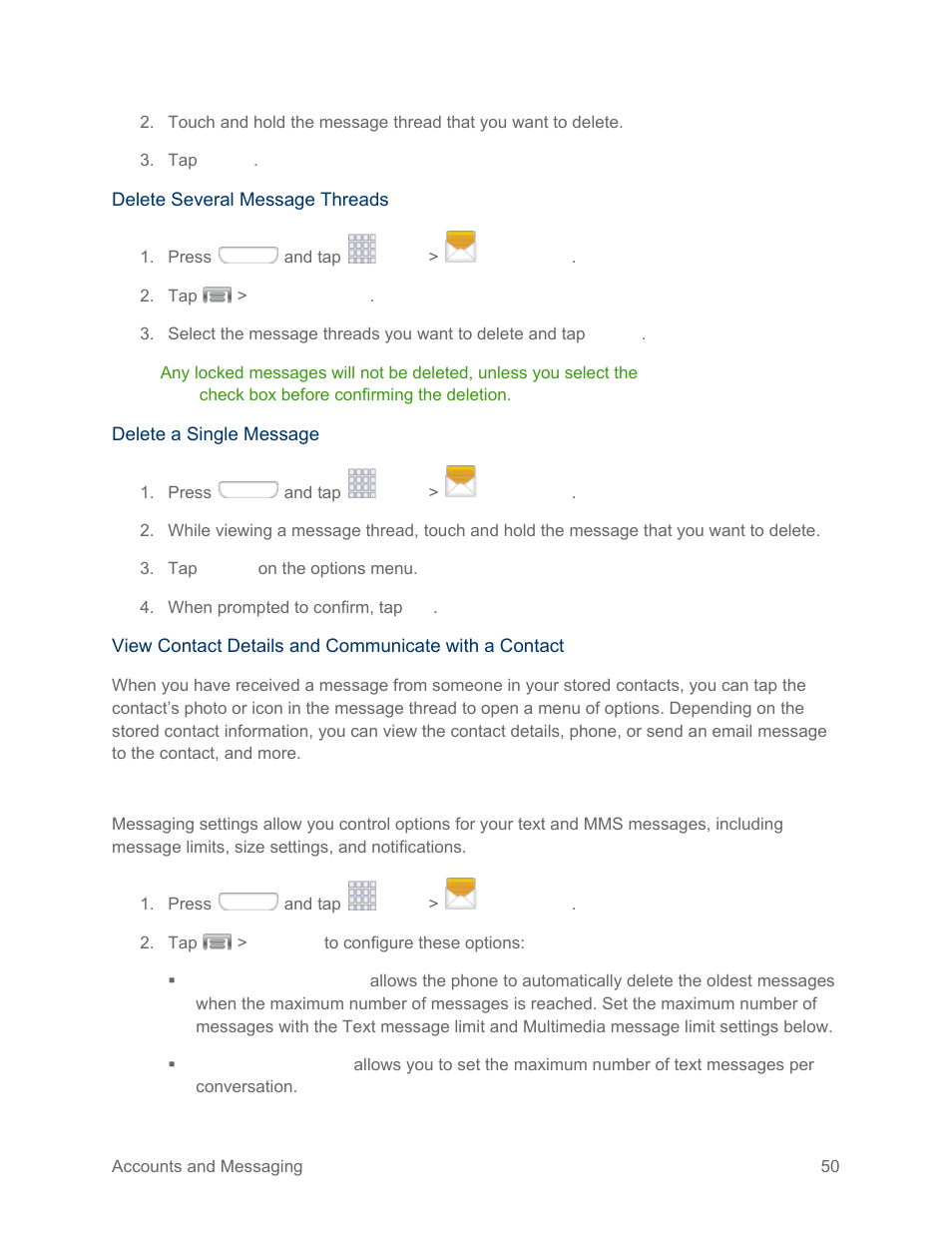 Messaging settings | Samsung SPH-L710RWPSPR User Manual | Page 61 / 157