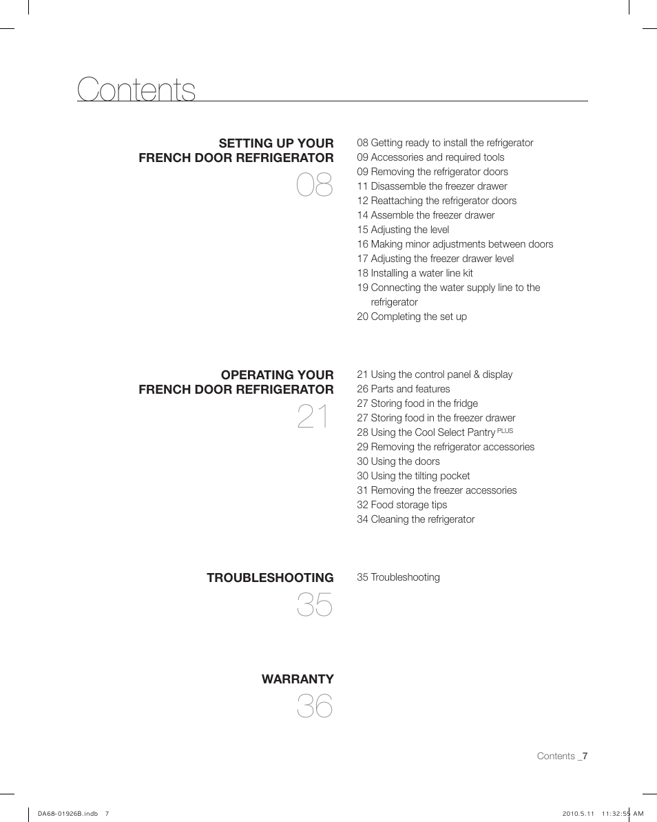 Samsung RFG293HABP-XAA User Manual | Page 7 / 38