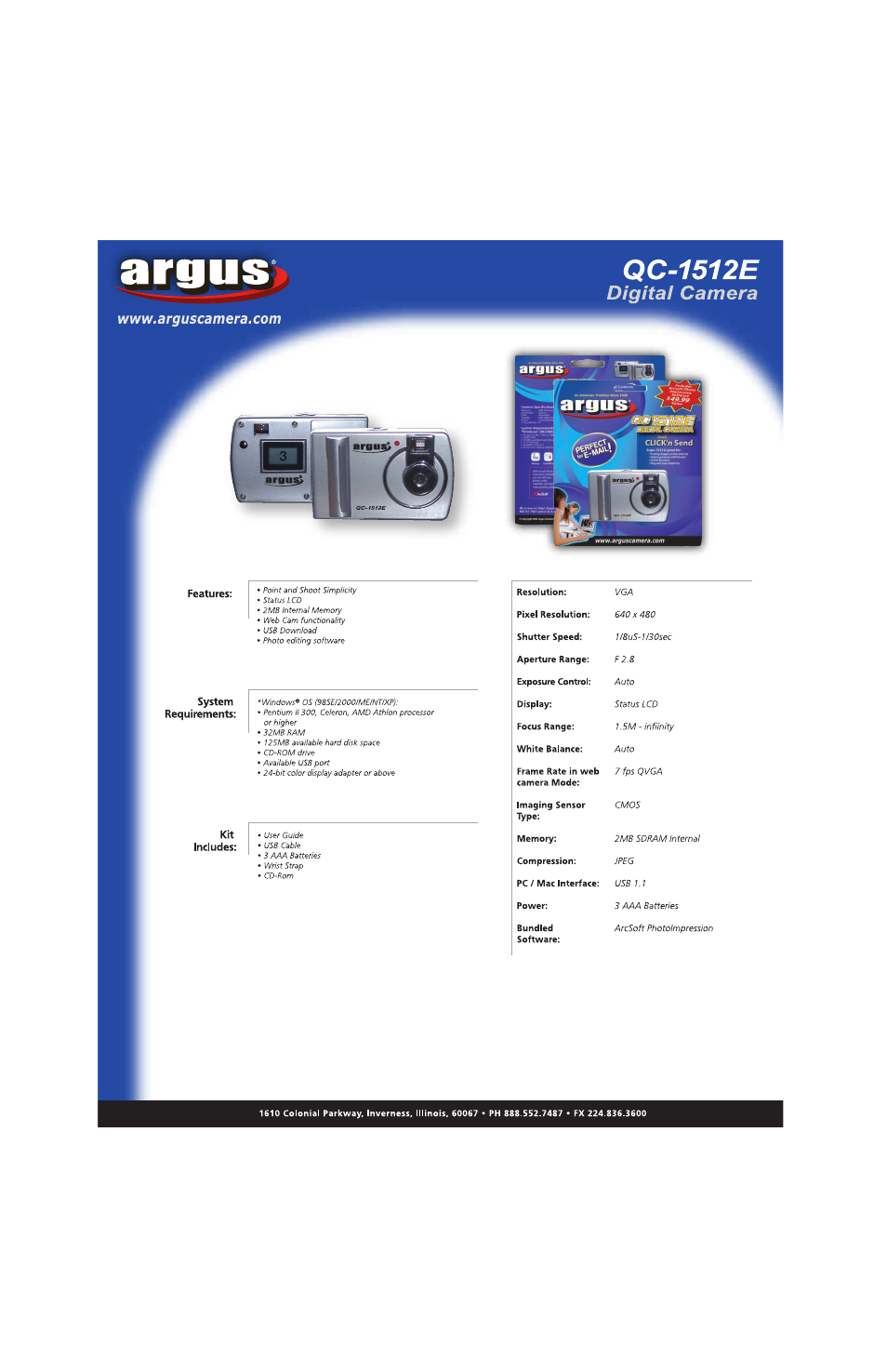 Argus QC-1512E User Manual | 1 page