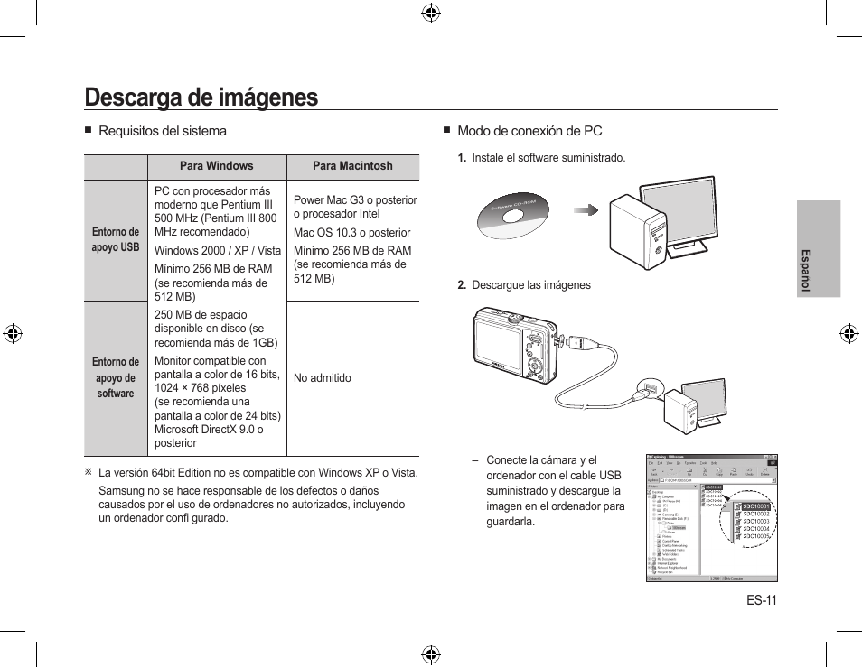 Descarga de imágenes | Samsung EC-SL310SBA-US User Manual | Page 26 / 30