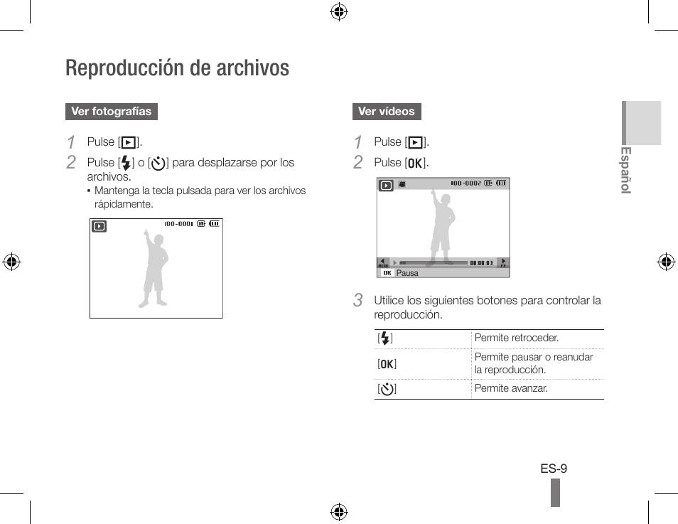 Reproducción de archivos | Samsung EC-SL202ABP-US User Manual | Page 19 / 22
