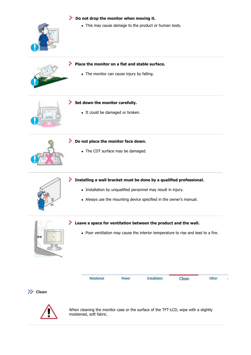 Clean | Samsung GS19VSSB User Manual | Page 4 / 64