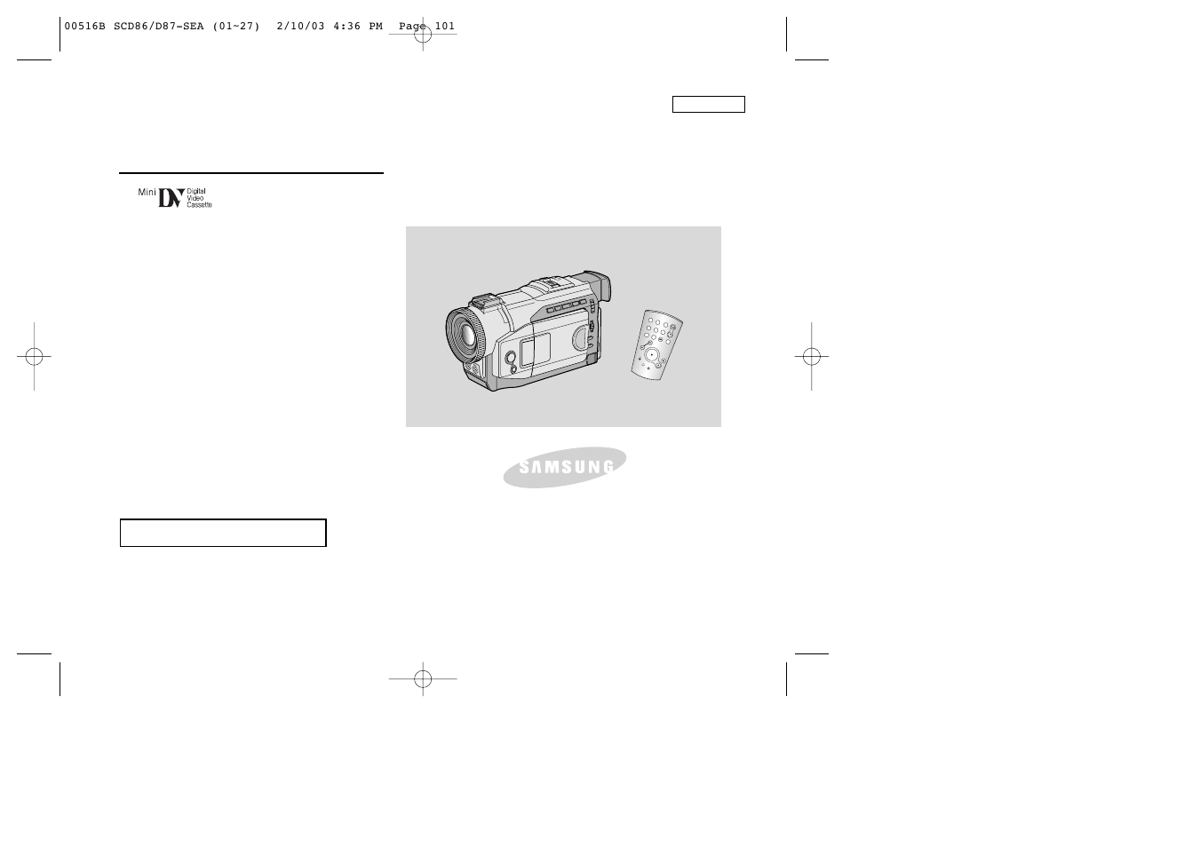 Samsung SC-D86-XAA User Manual | 108 pages