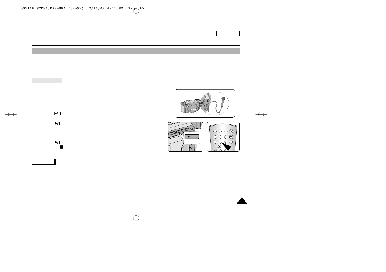 Advanced recording | Samsung SC-D86-XAA User Manual | Page 69 / 108