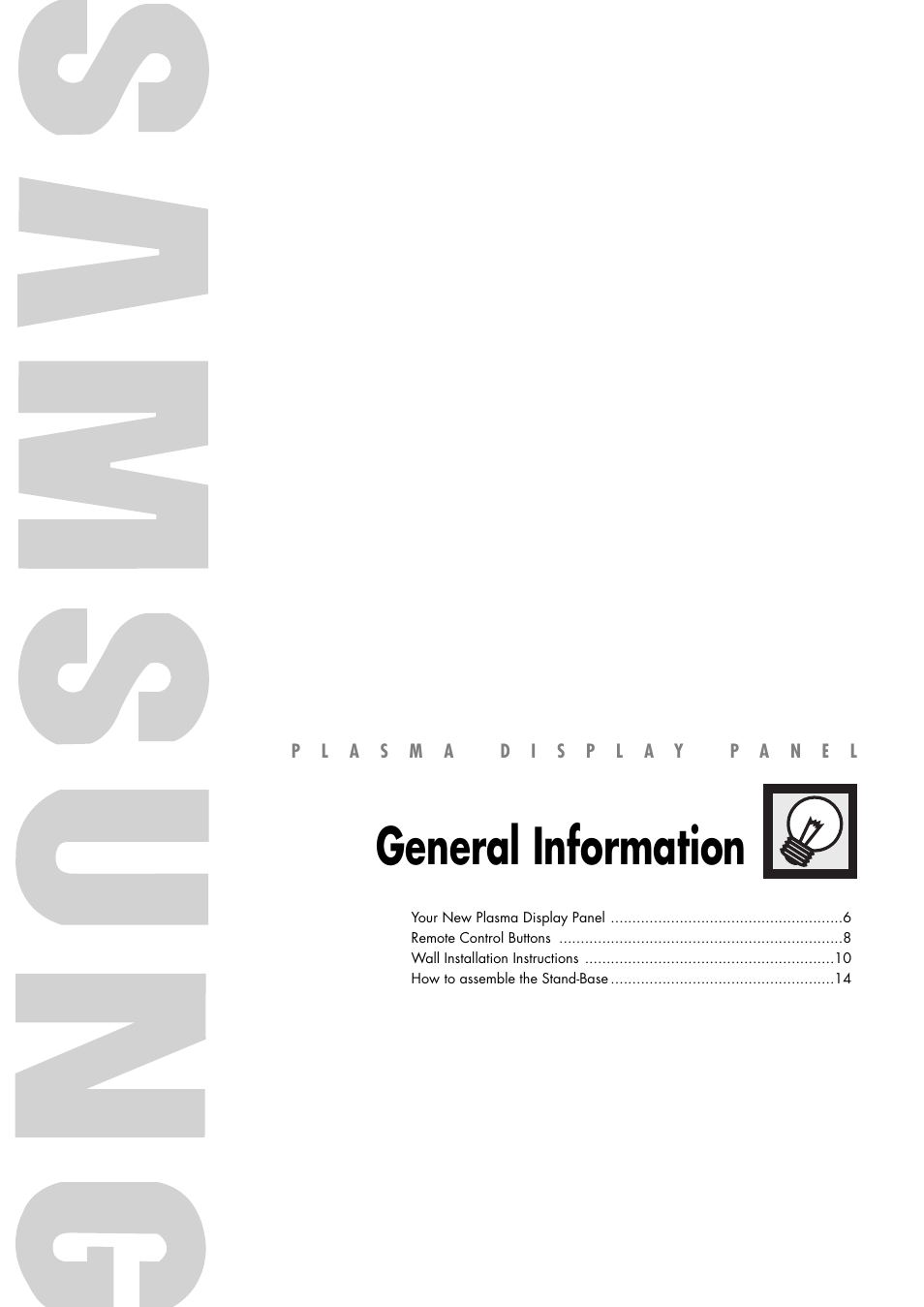 General information | Samsung SPP4231X-XAC User Manual | Page 5 / 104