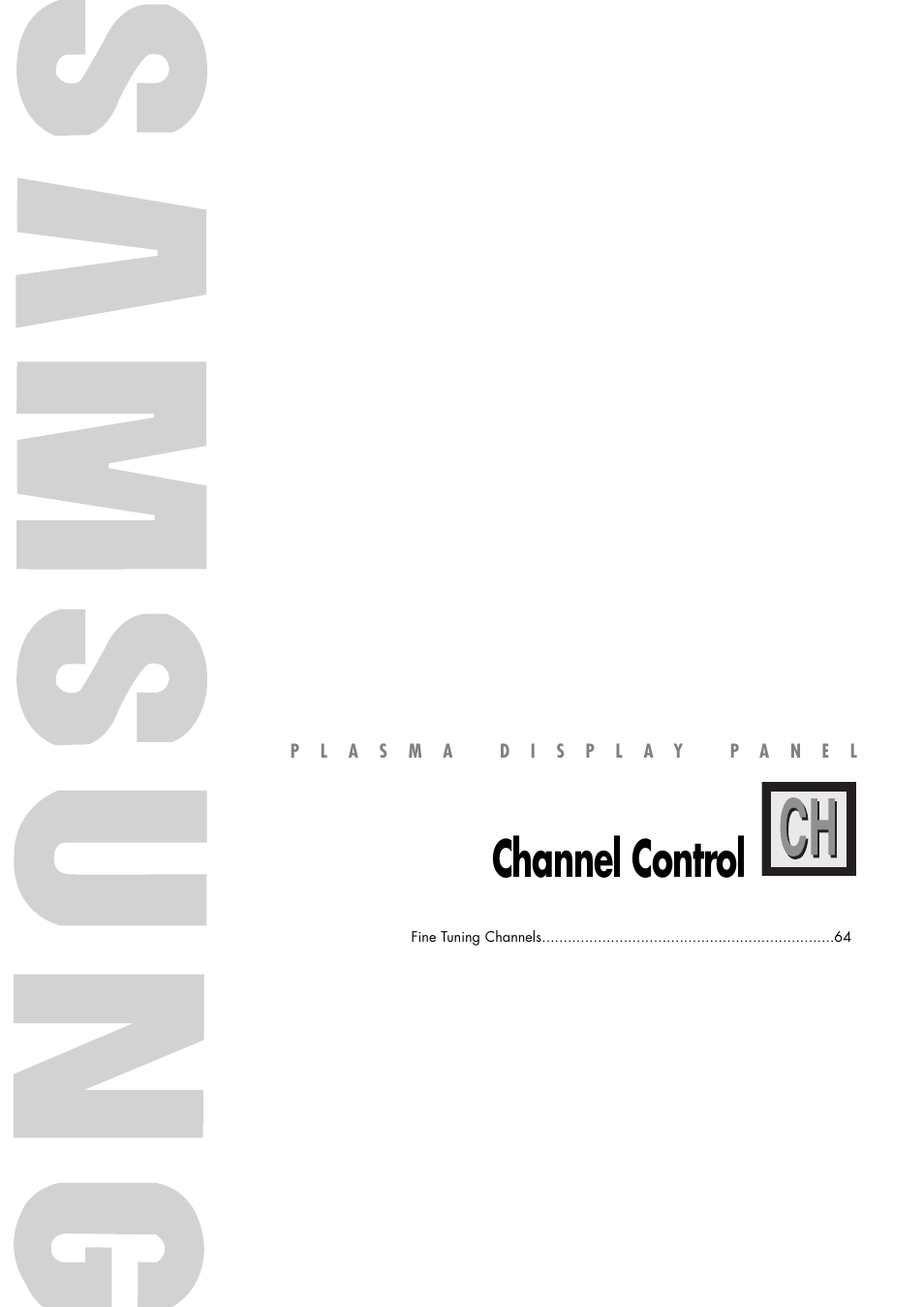Channel control | Samsung SPP4231X-XAC User Manual | Page 63 / 104