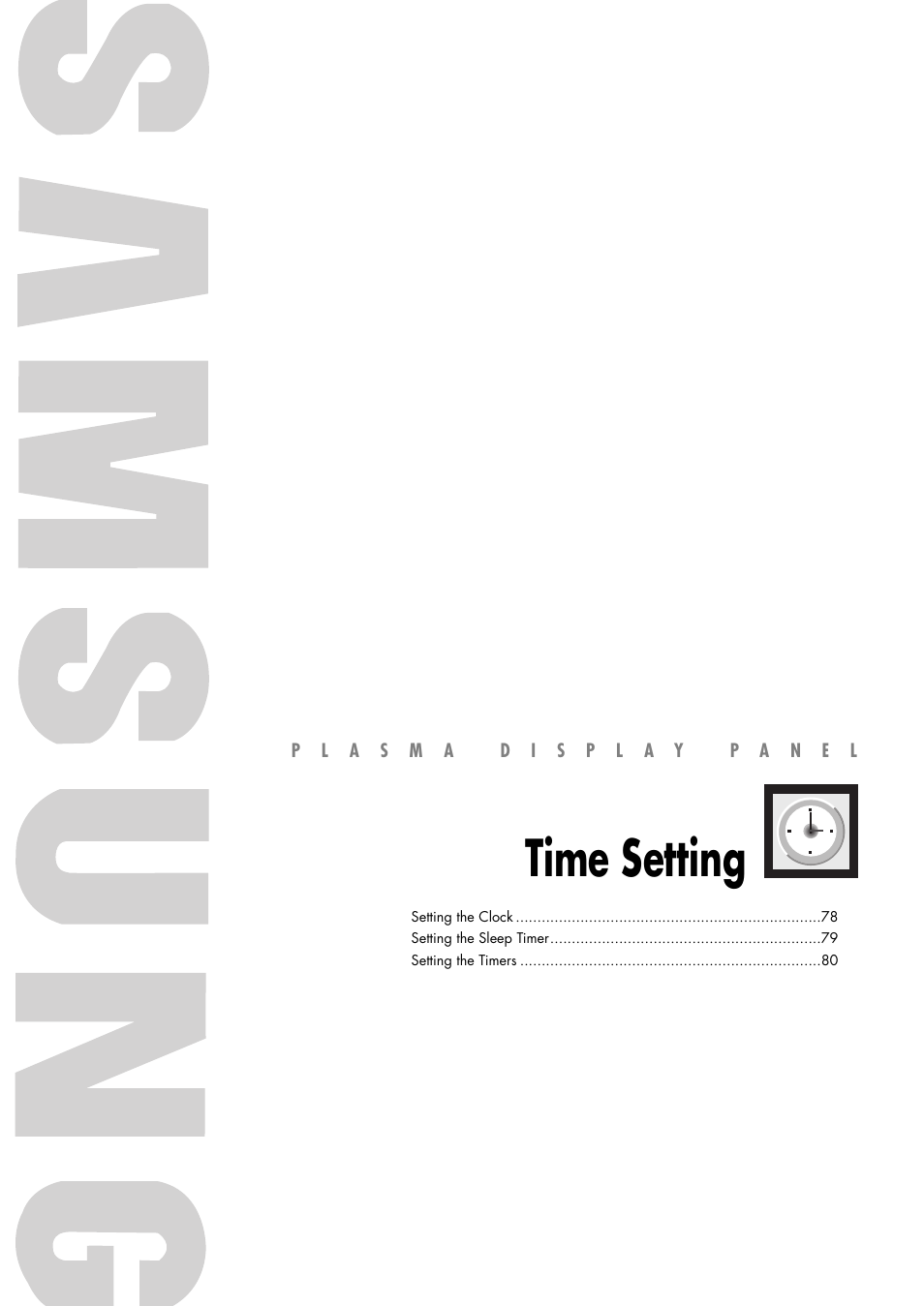 Time setting | Samsung SPP4231X-XAC User Manual | Page 77 / 104