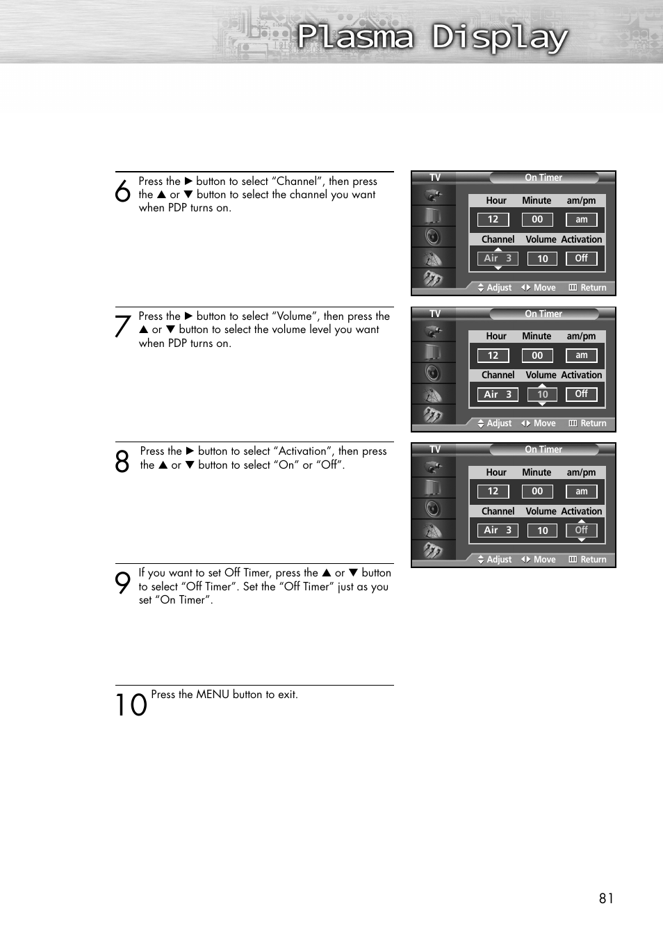 Samsung SPP4231X-XAC User Manual | Page 81 / 104