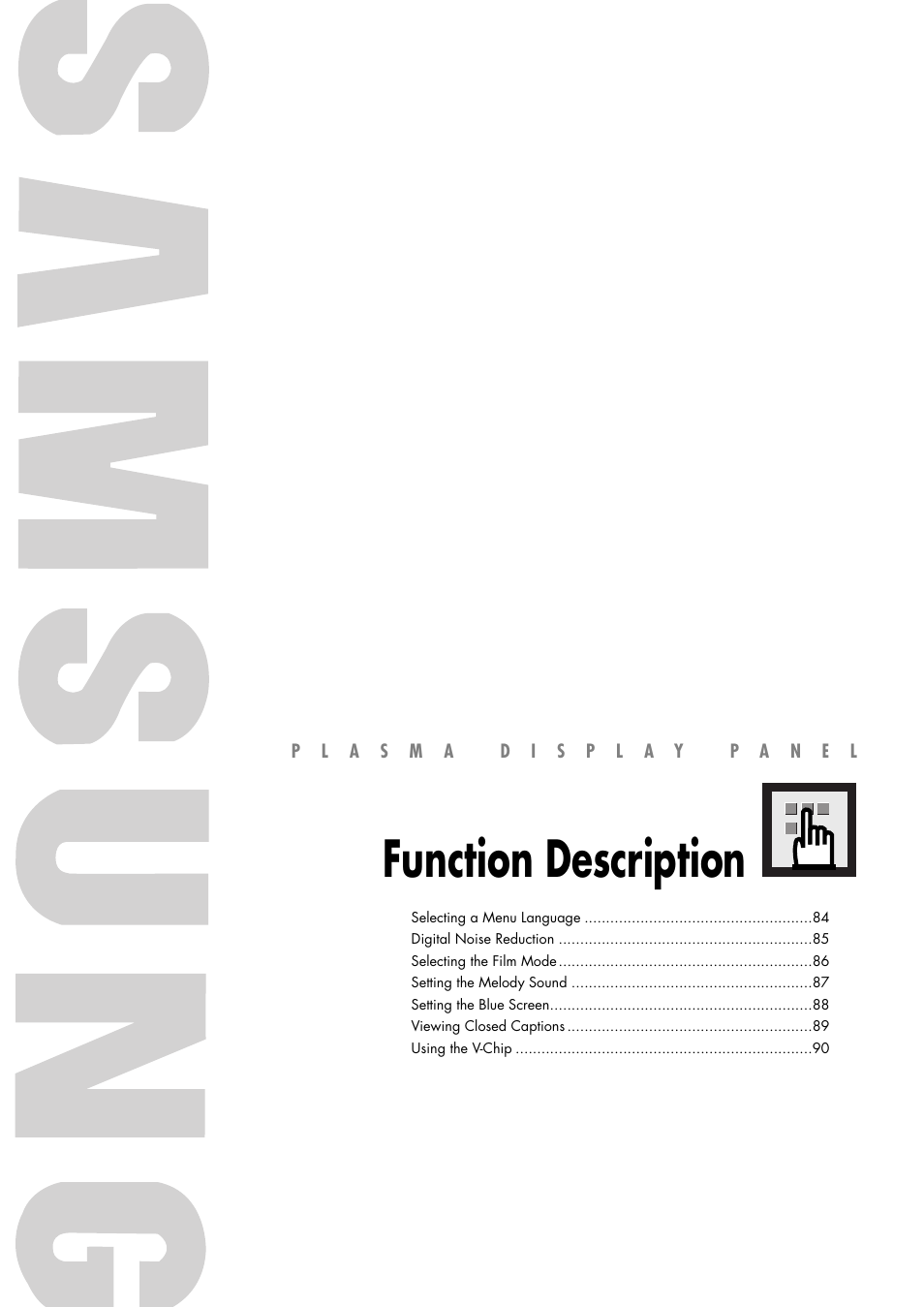 Function description | Samsung SPP4231X-XAC User Manual | Page 83 / 104