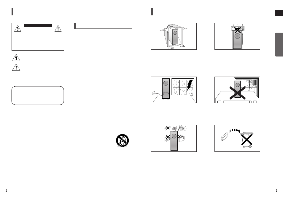 Safety warnings, Precautions, Phones | Samsung HT-TXQ120T-XAA User Manual | Page 2 / 36