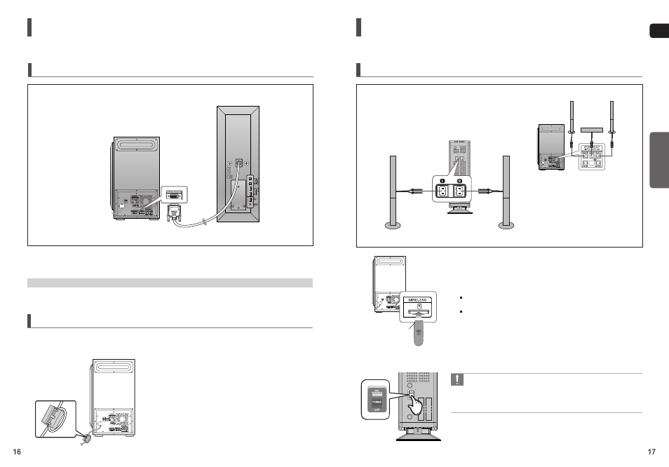 Connecting the speakers | Samsung HT-TXQ120T-XAA User Manual | Page 9 / 36