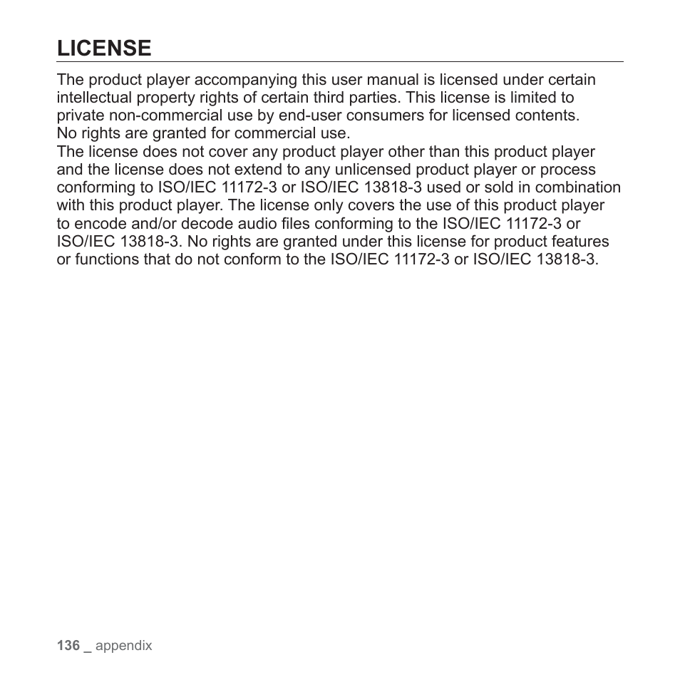 License | Samsung YP-P2JCB-XAA User Manual | Page 136 / 138