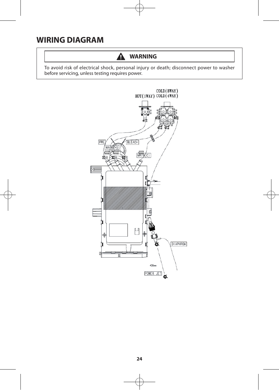 Wiring diagram, Warning | Samsung WF457ARGSWR-AA User Manual | Page 24 / 84