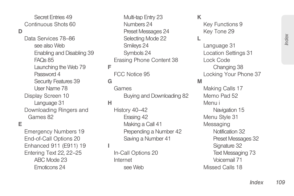 Samsung SPH-M260ZKABST User Manual | Page 119 / 121