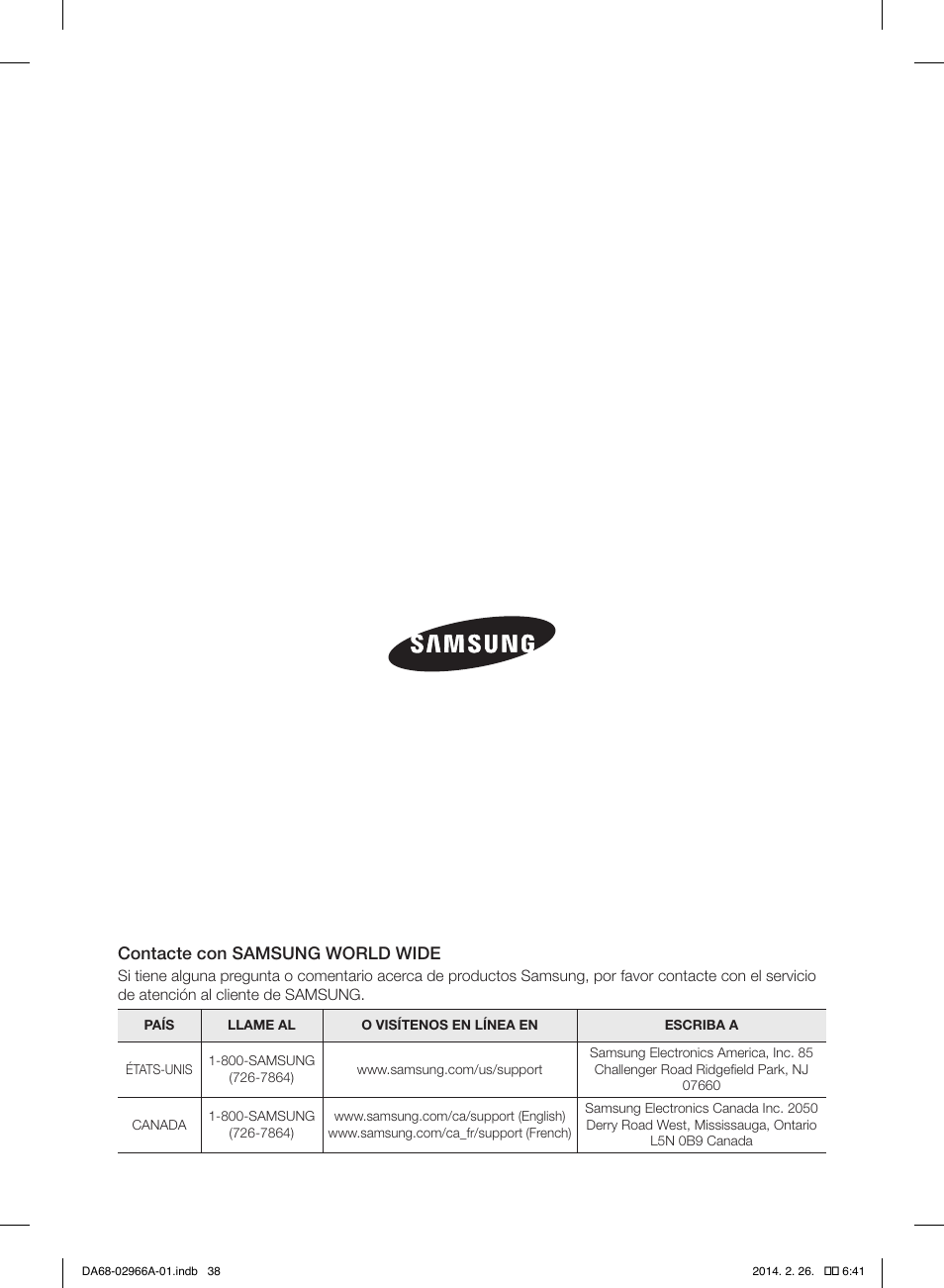 Contacte con samsung world wide | Samsung RS22HDHPNBC-AA User Manual | Page 78 / 116