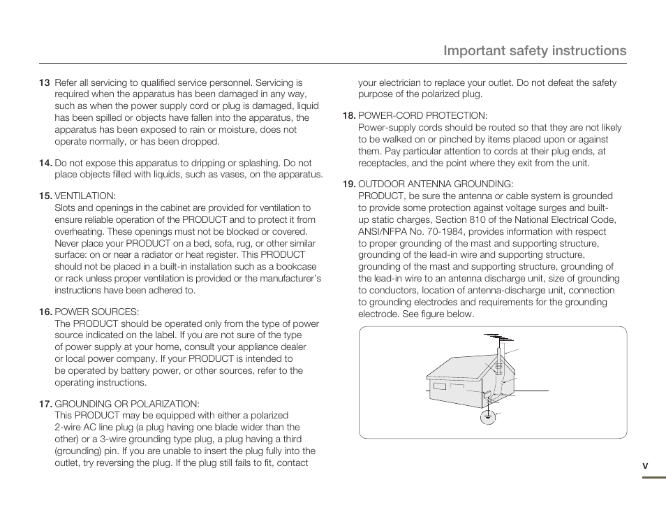 Important safety instructions | Samsung HMX-W200TN-XAA User Manual | Page 5 / 93