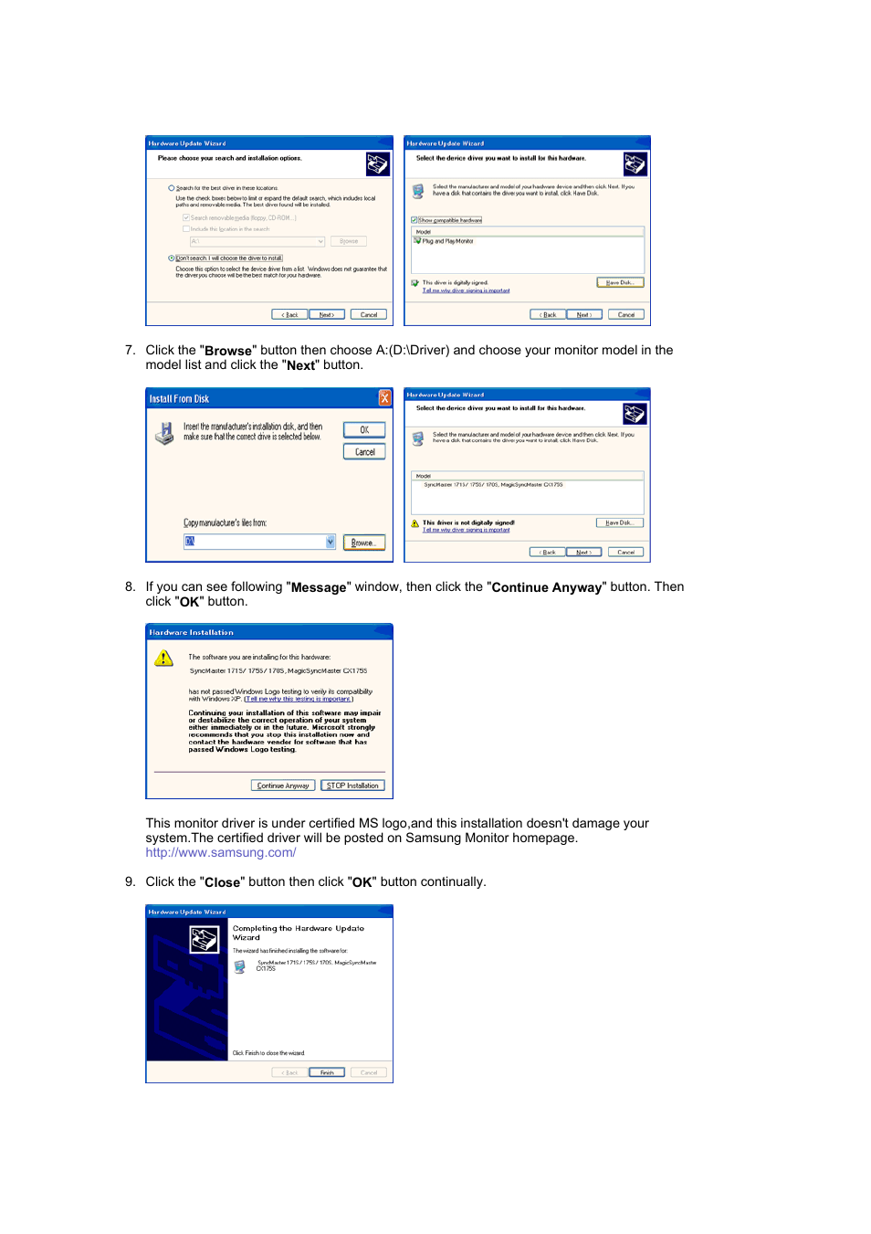 Samsung LS17MJVKBJ-XAA User Manual | Page 17 / 42