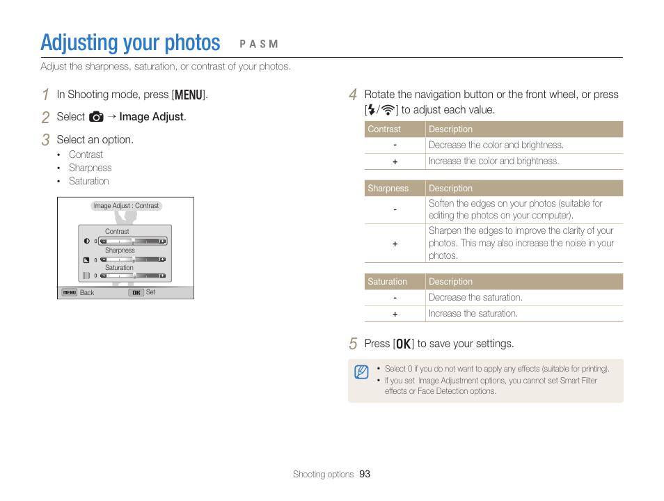 Adjusting your photos | Samsung EC-EX2FZZBPBUS User Manual | Page 94 / 193