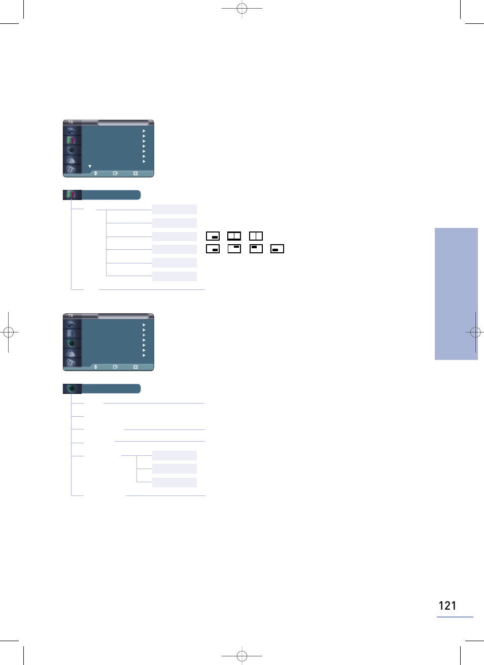 Miscellaneous information screen menu structure | Samsung LTP468WX-XAA User Manual | Page 123 / 126