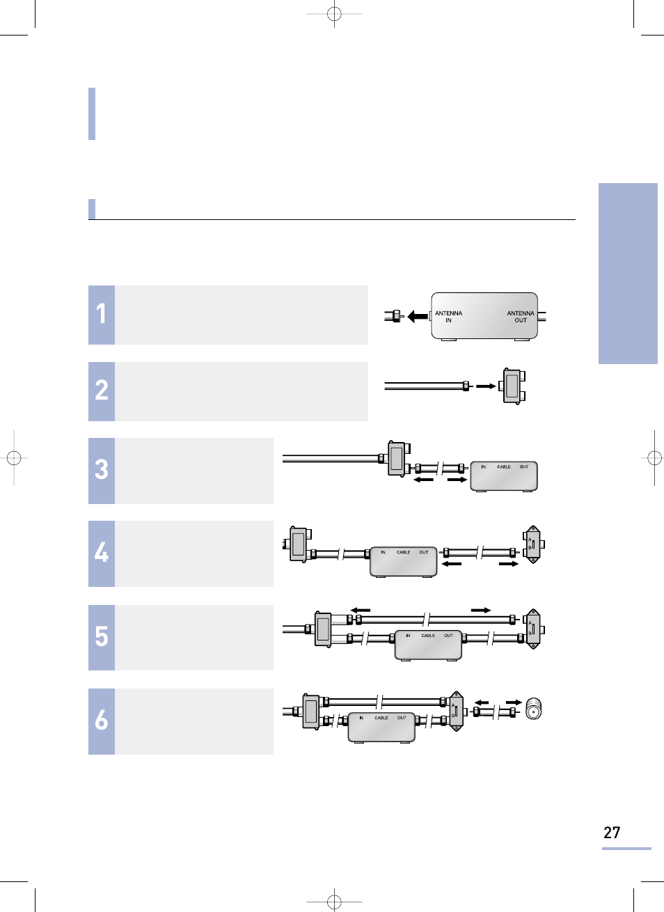 Connecting cable tv | Samsung LTP468WX-XAA User Manual | Page 29 / 126