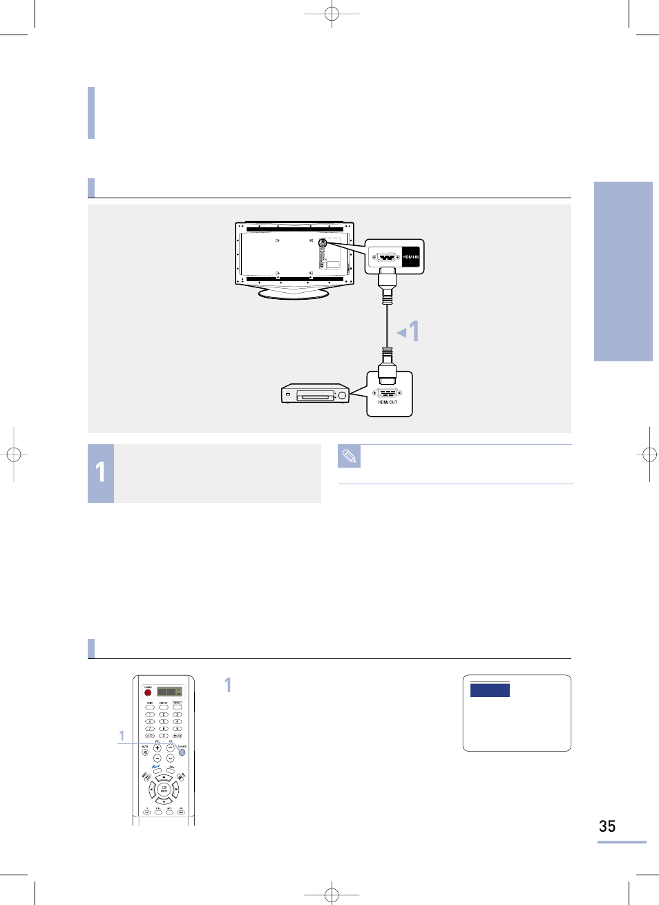 Connecting a hdmi corresponding device, Connecting an hdmi corresponding device | Samsung LTP468WX-XAA User Manual | Page 37 / 126