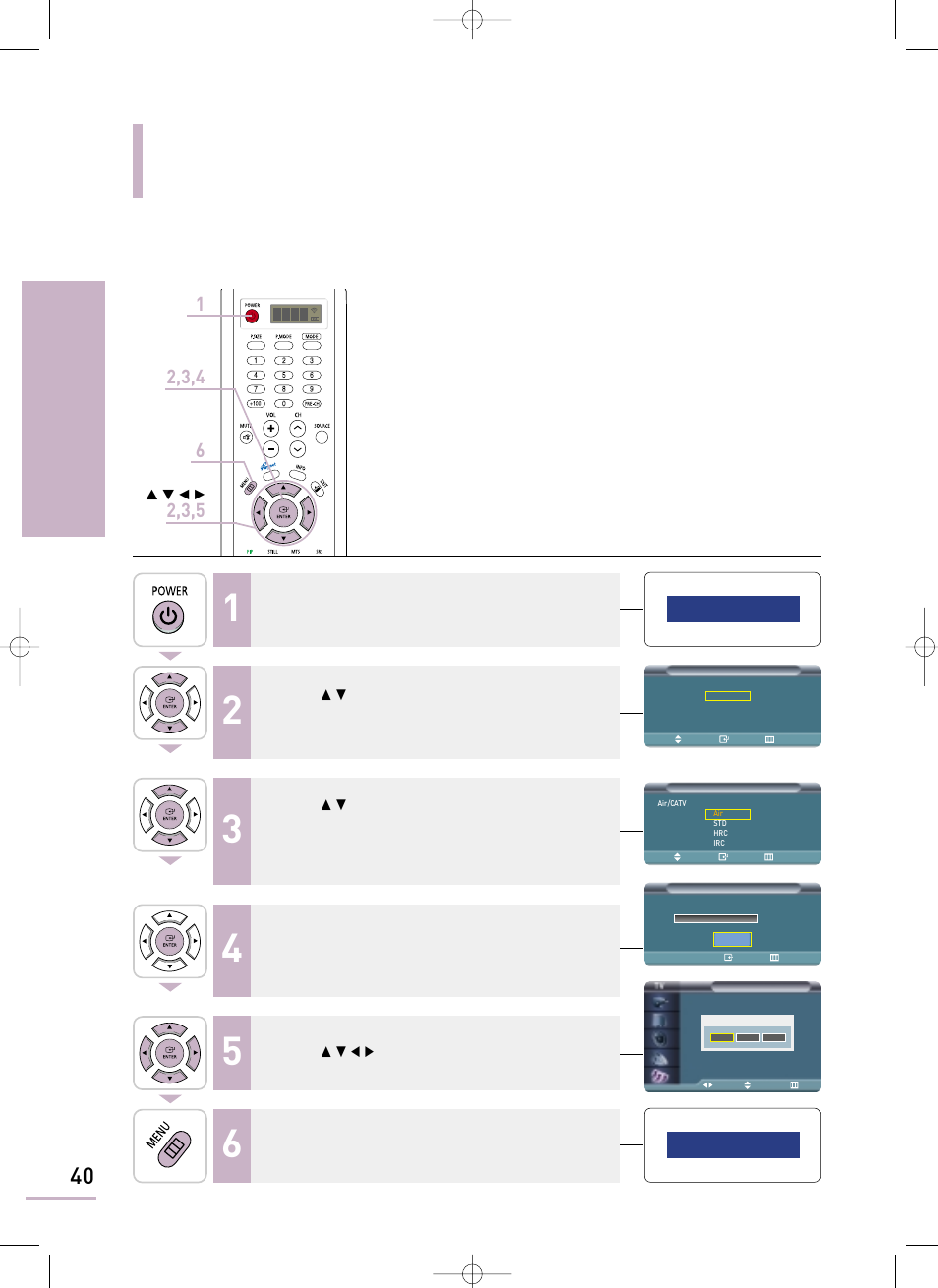 Plug & play feature, Setting the initialization plug & play feature | Samsung LTP468WX-XAA User Manual | Page 42 / 126