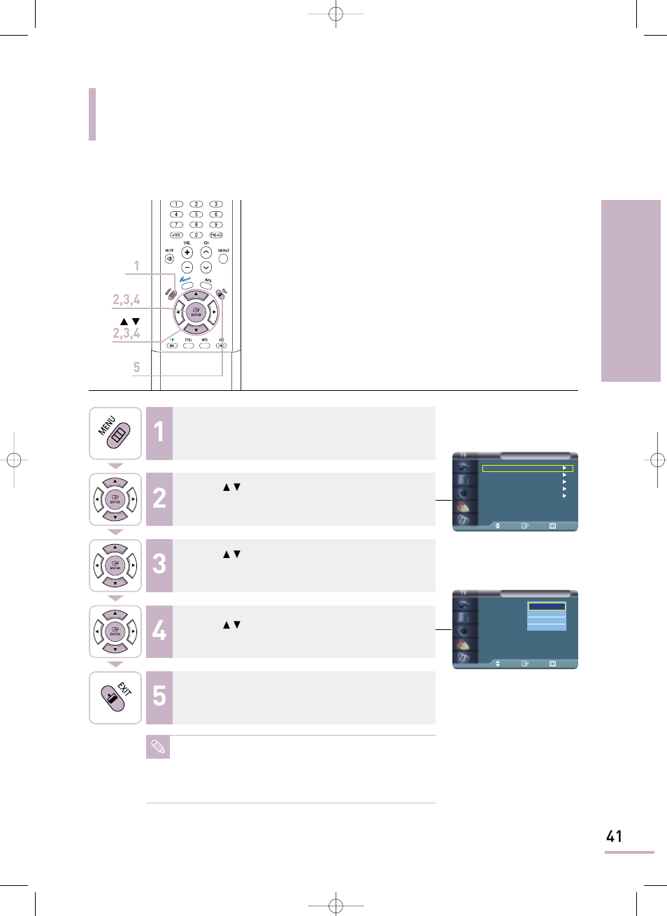 Setting channels, Selecting the video signal-source | Samsung LTP468WX-XAA User Manual | Page 43 / 126