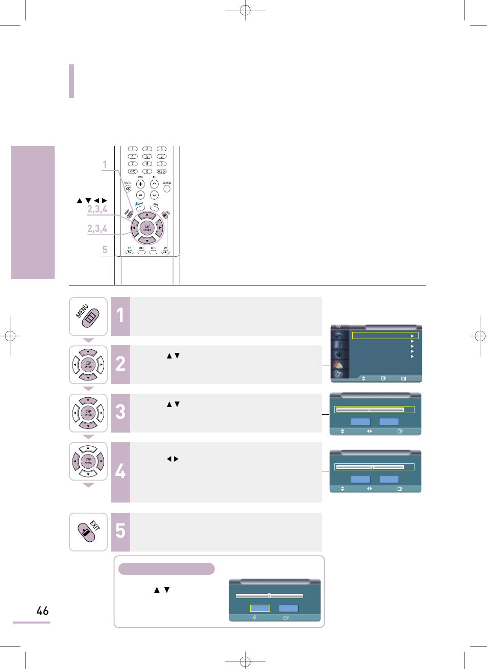 Customizing the picture, Fine tuning the channels | Samsung LTP468WX-XAA User Manual | Page 48 / 126