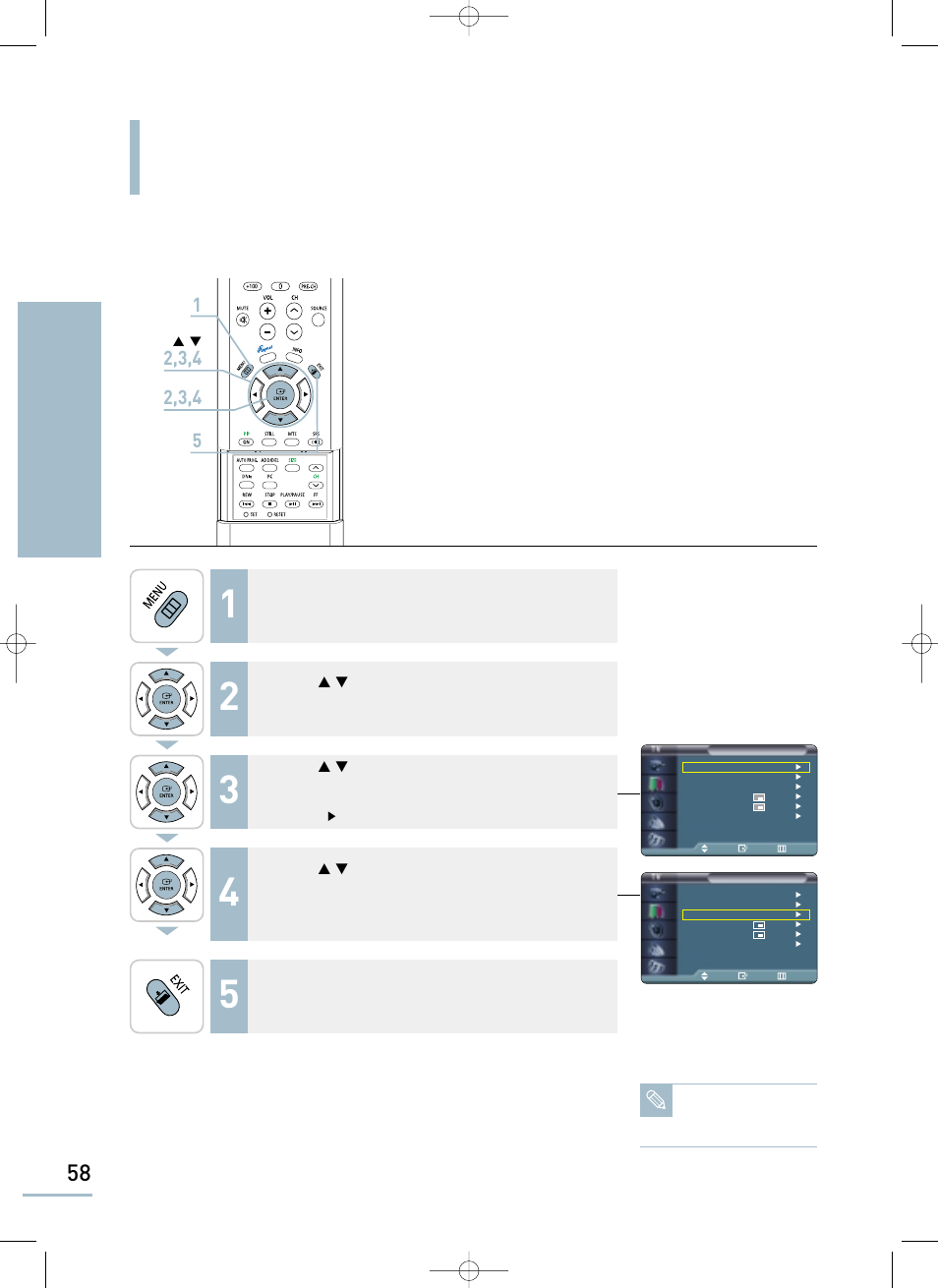Swapping the main image and pip image, Setting the picture picture-in-picture function | Samsung LTP468WX-XAA User Manual | Page 60 / 126