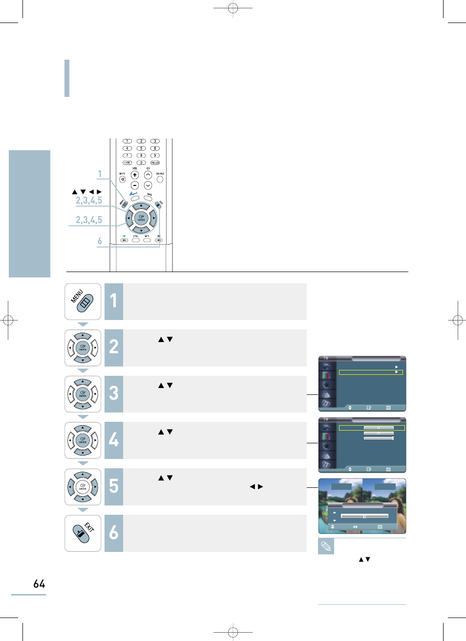 My color control custom settings | Samsung LTP468WX-XAA User Manual | Page 66 / 126