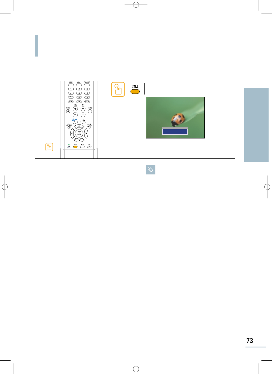 Freezing the picture | Samsung LTP468WX-XAA User Manual | Page 75 / 126