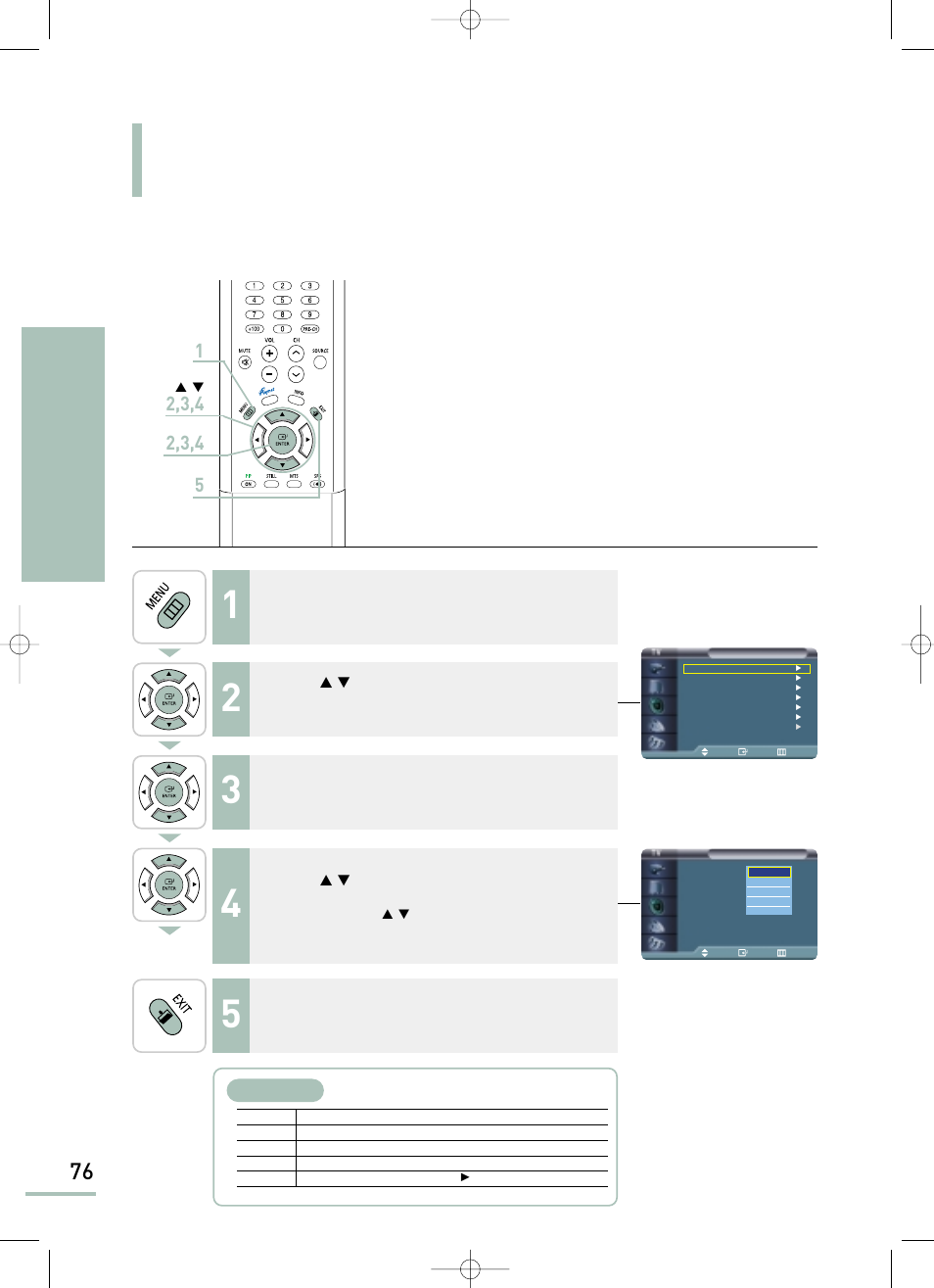 Selecting the sound mode, Setting the sound selecting the sound mode | Samsung LTP468WX-XAA User Manual | Page 78 / 126