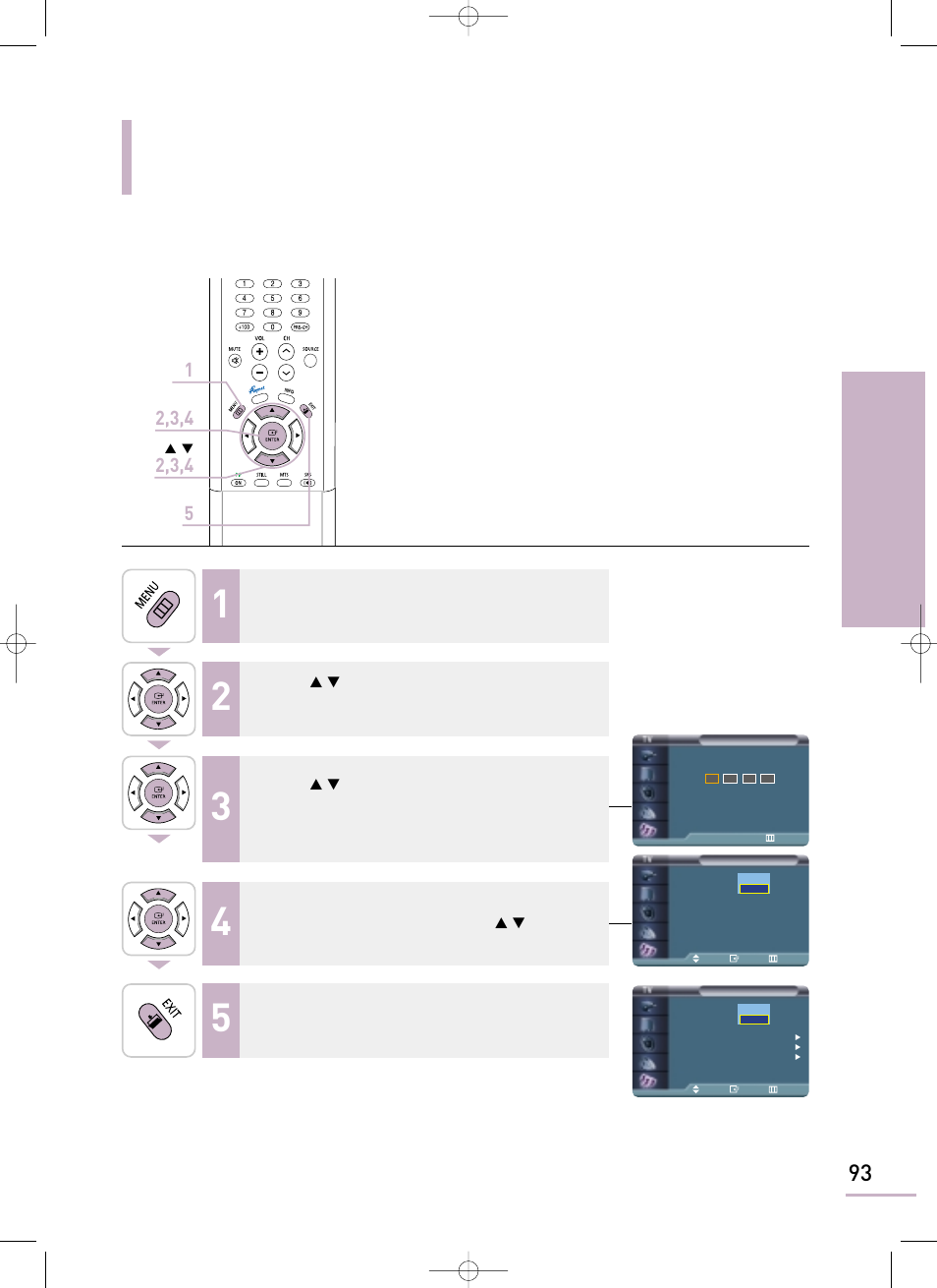 How to enable/disable the v-chip | Samsung LTP468WX-XAA User Manual | Page 95 / 126