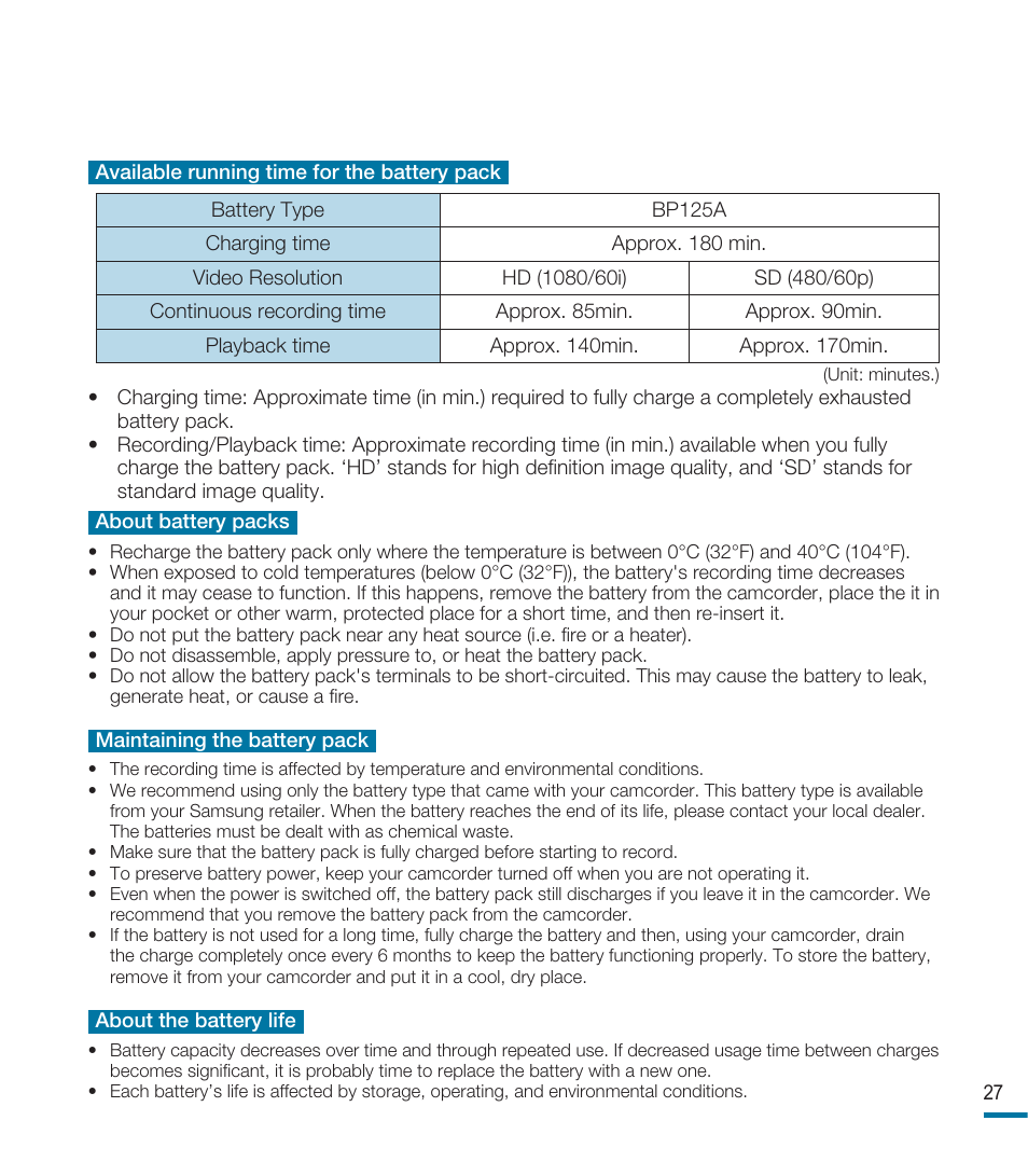 Samsung HMX-M20BN-XAA User Manual | Page 31 / 147