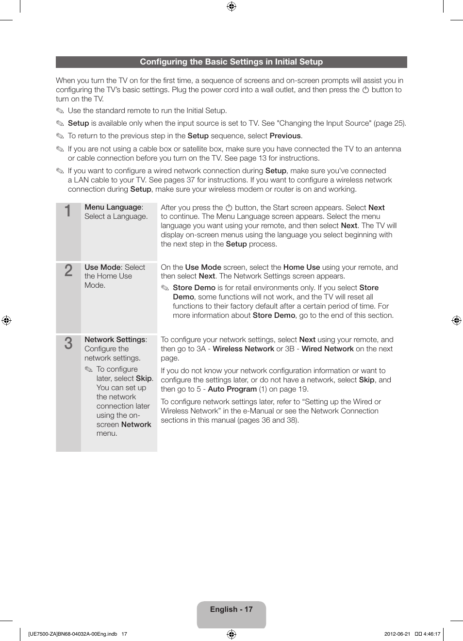 Samsung UN46ES7500FXZA User Manual | Page 17 / 64